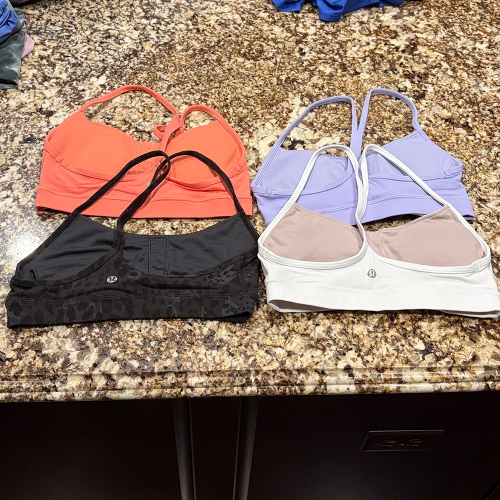 Set of Four Sports lululemon Bras in Various Colors - Picture 2 of 6